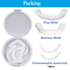 Snap On Smile Veneers Cosmetic Teeth Whitening Denture Set