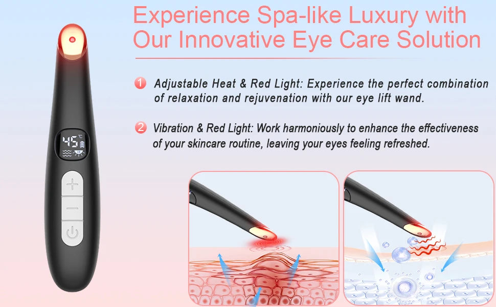 3-in-1 Heated Eye and Face Rejuvenation Massaging Wand