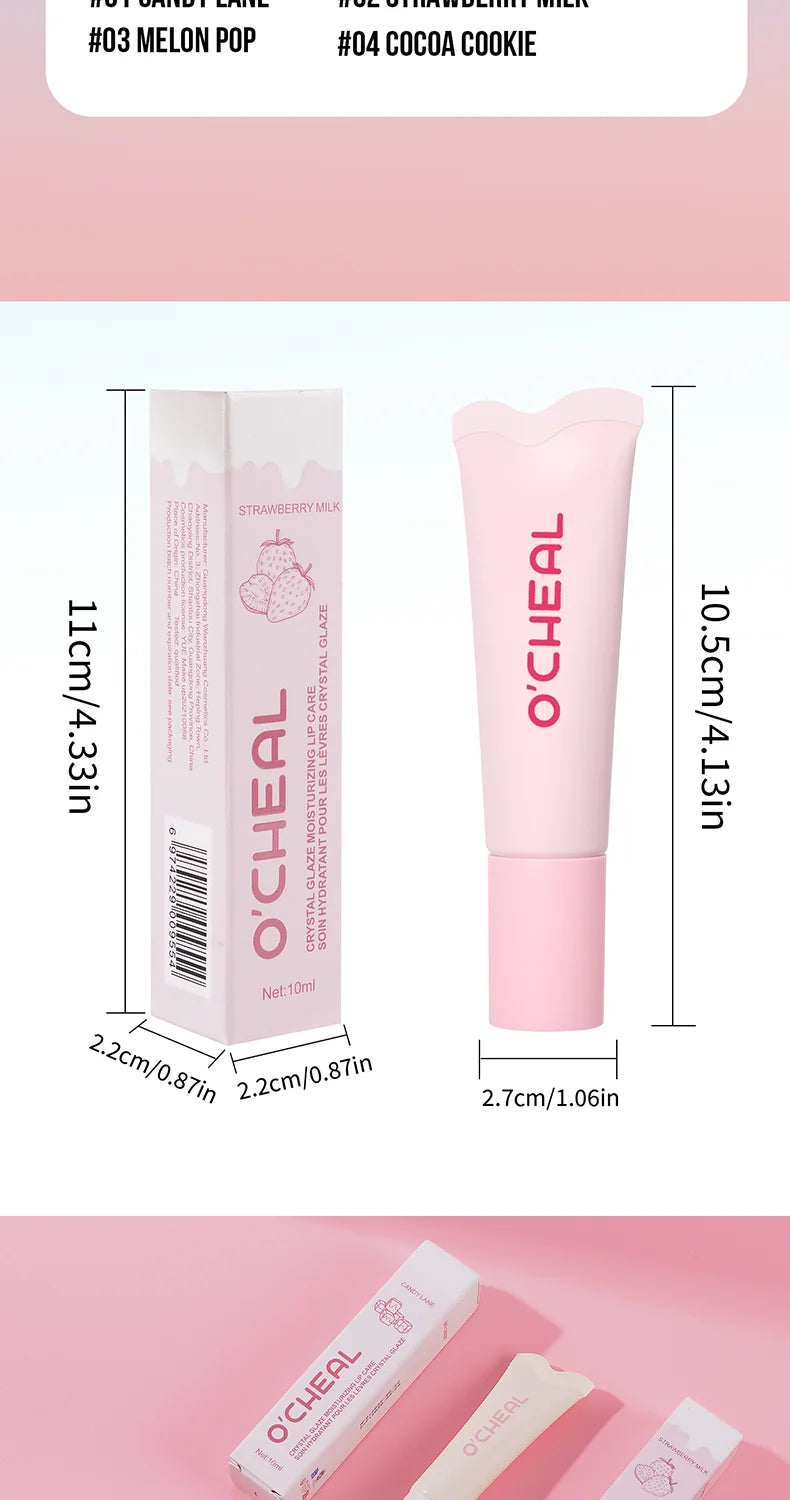 OCheal Crystal Gloss Moisturizing Lip Balm Hydrating Tinted Lip Care - 16