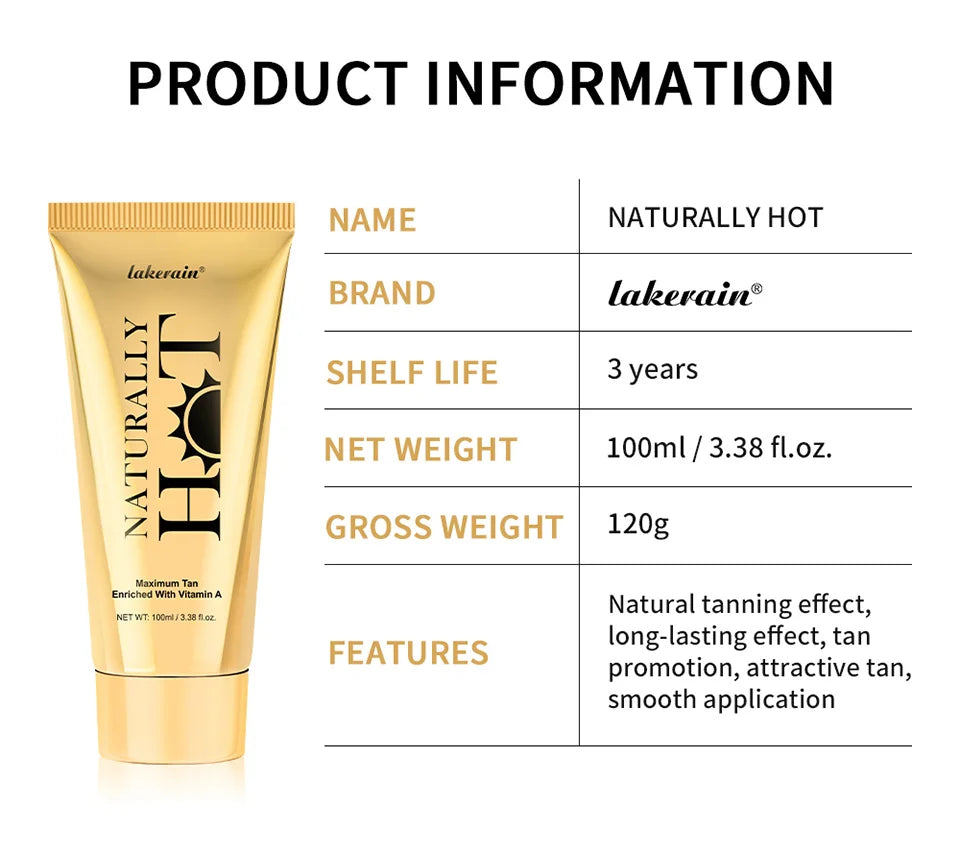 Naturally Hot Long-Lasting Bronzing Tanning Cream