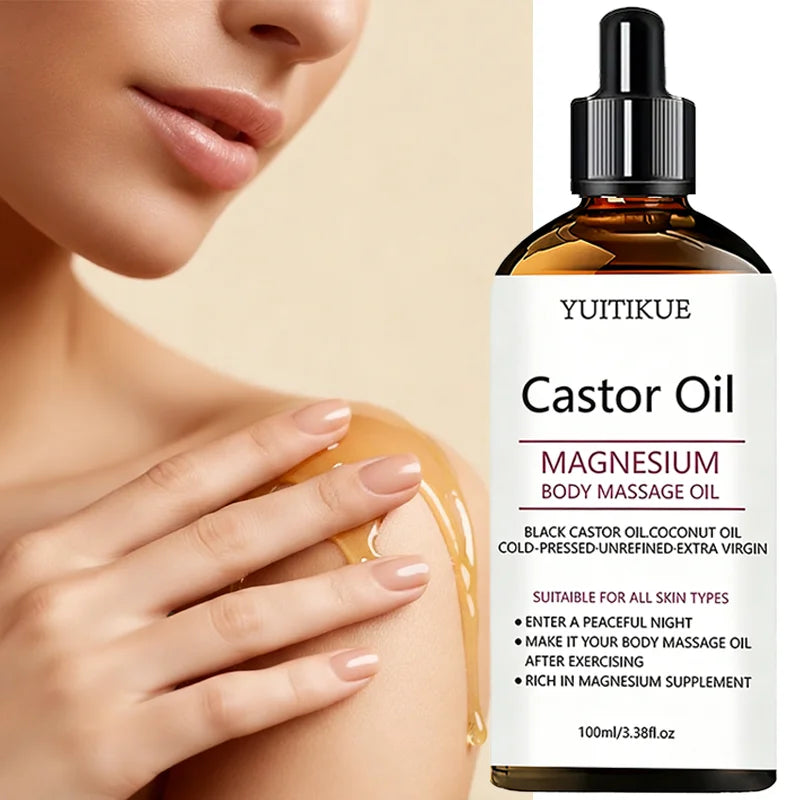 YUITIKUE Castor Oil with Magnesium Body Massage Oil 100ml