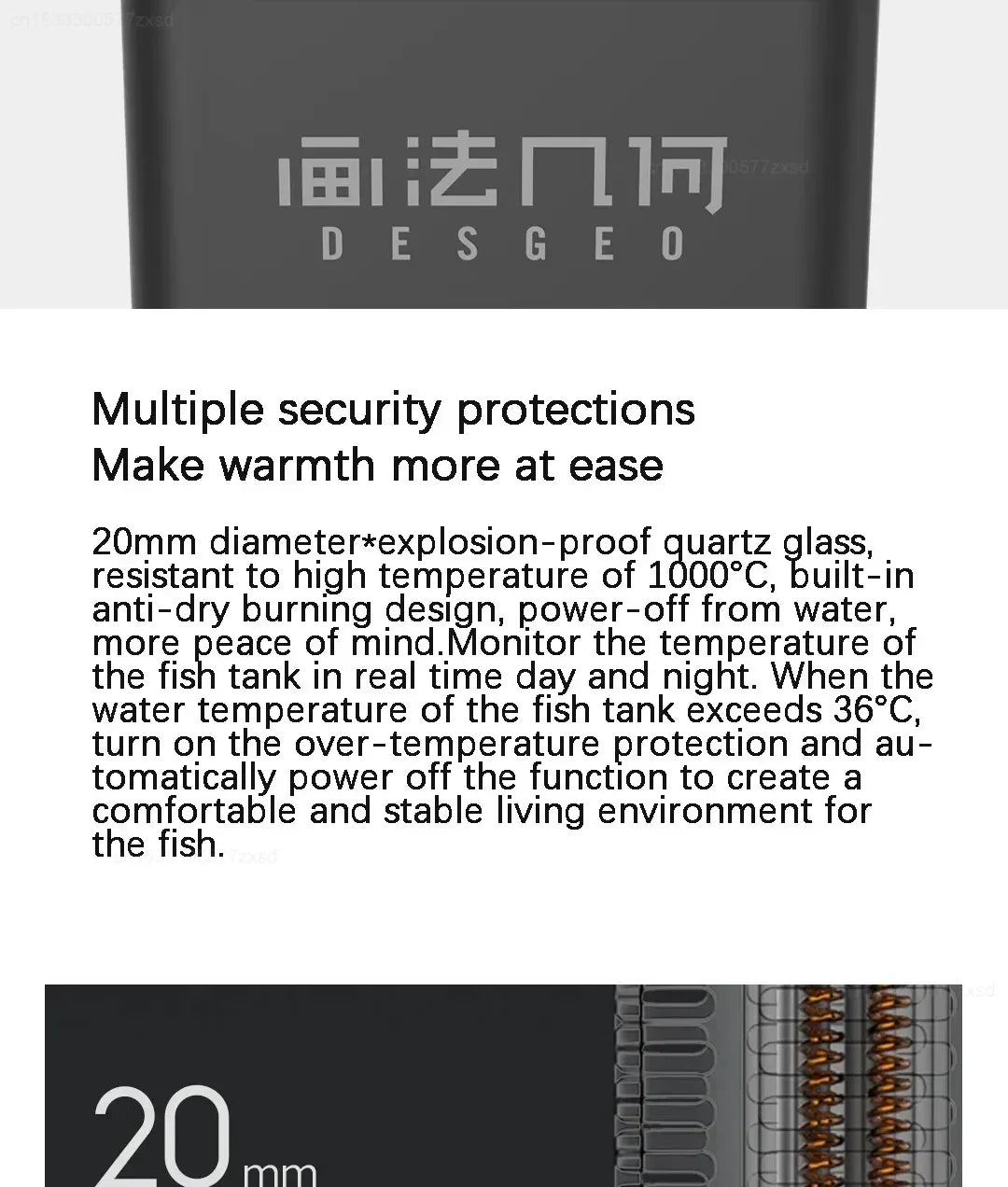 Mijia 50W Smart Aquarium Heater Intelligent Fish Tank Thermostat