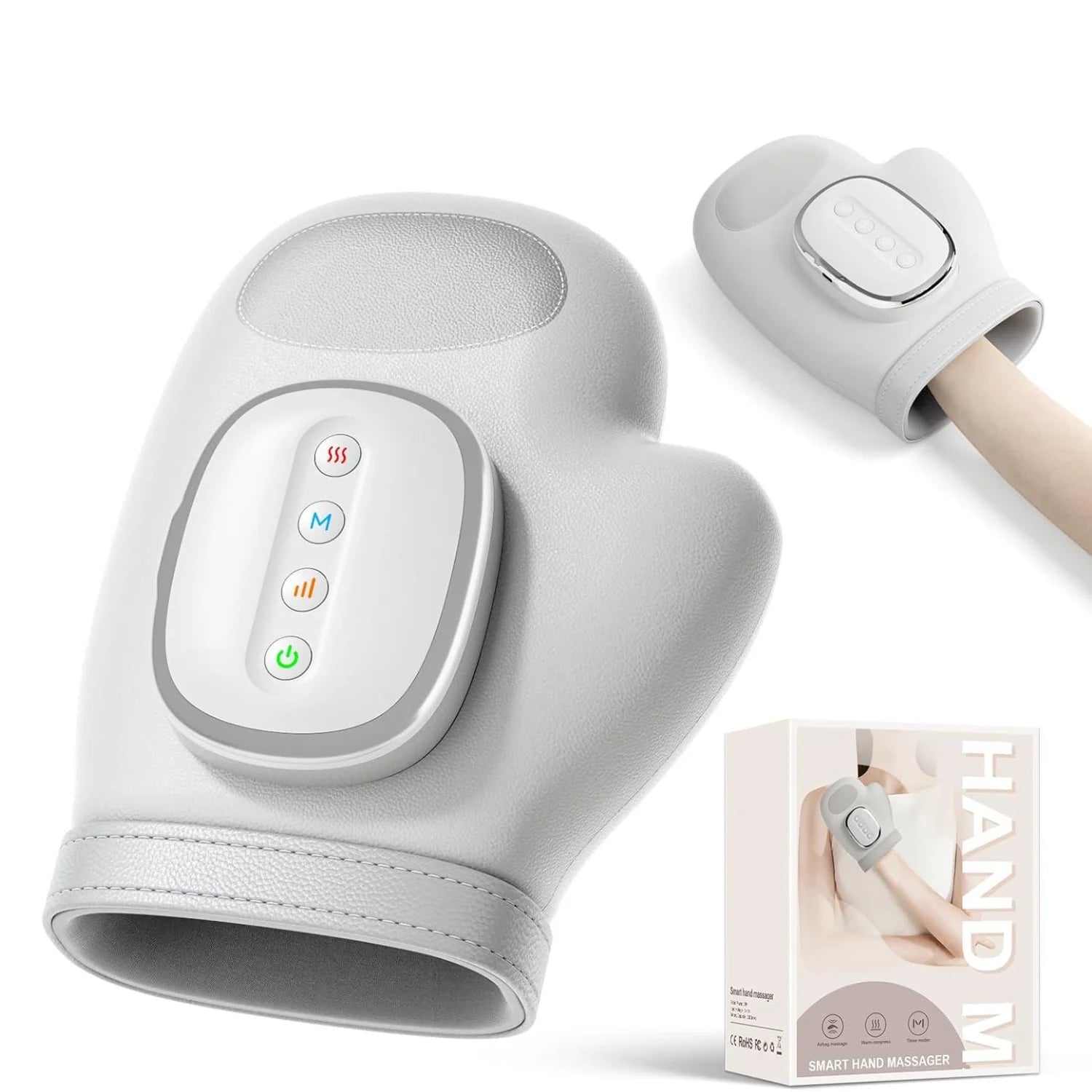 Electric Air Compression Hand Massager with Heat for Pain Relief - 1