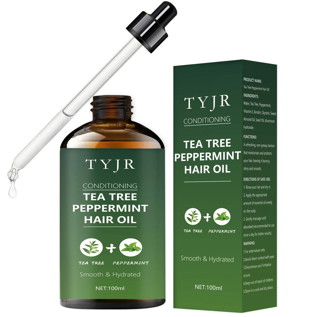 Tea Tree Peppermint Essential Oil for Skin and Hair Care 100ml