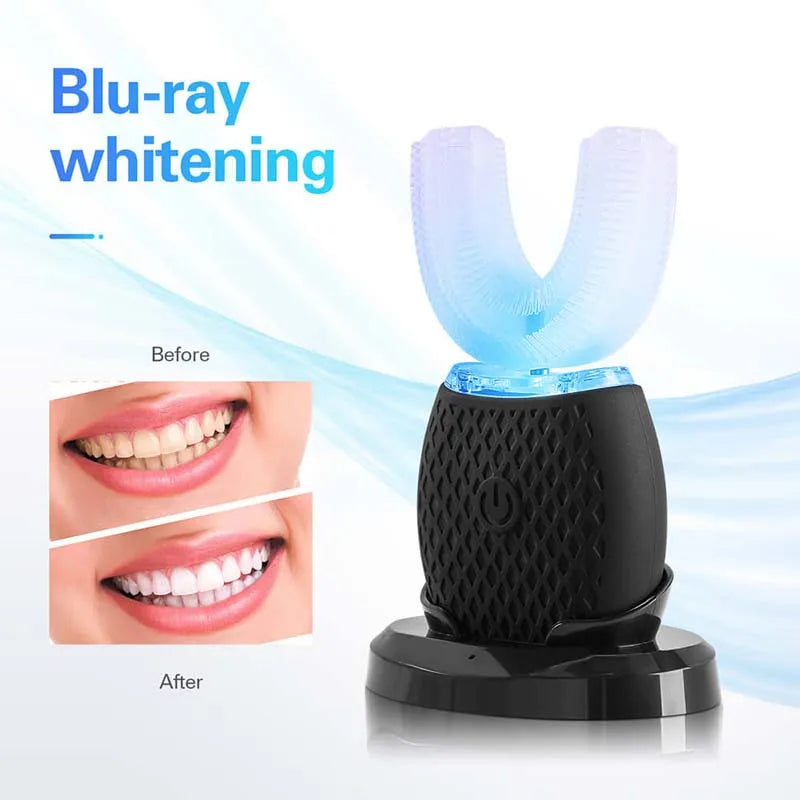 Automatic UShape Electric Toothbrush with LED Whitening Light