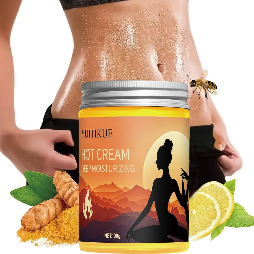 YUITIKUE Turmeric Mint Hot Cream Firming and Moisturizing Body Lotion