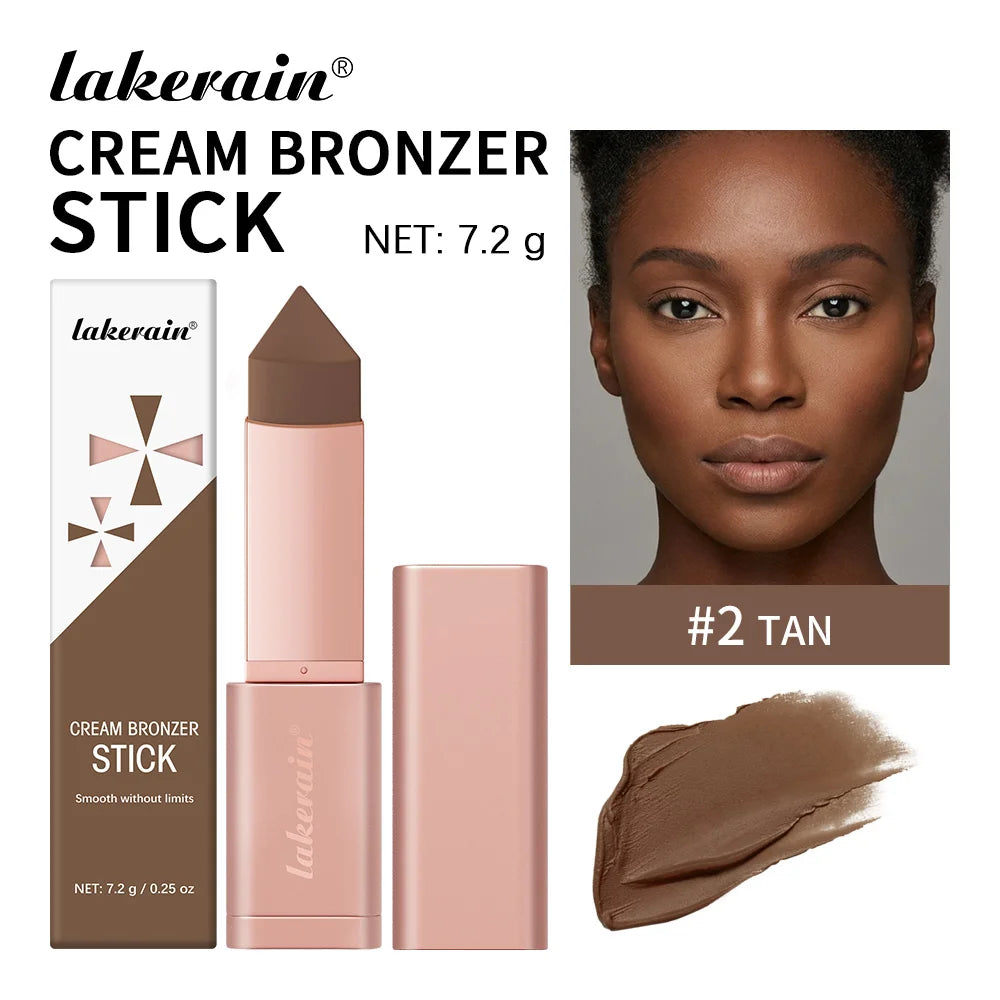 2-in-1 Cream Bronzer and Contour Stick for Sculpted Face Makeup