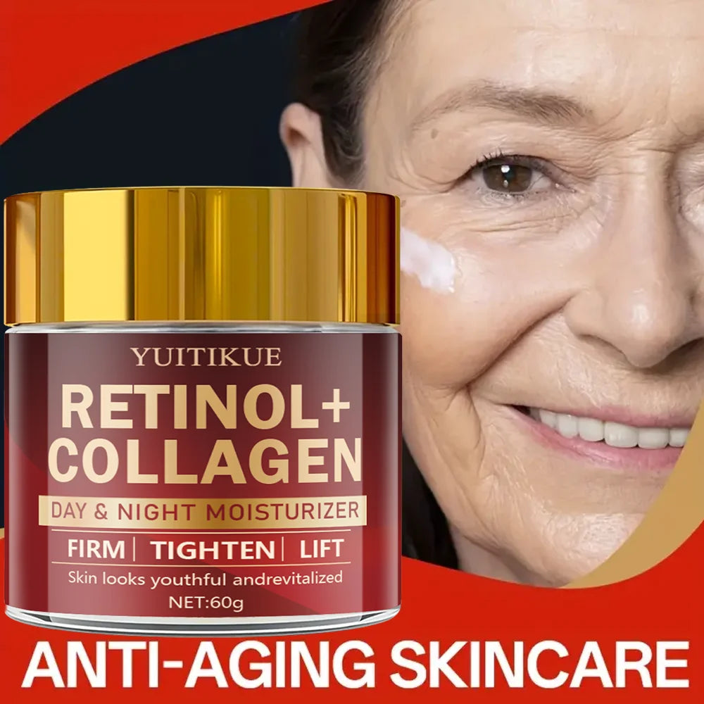 Retinol Collagen Anti Aging Cream Day Night Face Moisturizer 60g