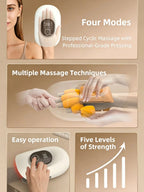 Cordless Hand and Finger Massager with Heat and Compression