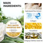 Rice Water Shampoo Bar Organic Hair Growth and Conditioning Soap 60g