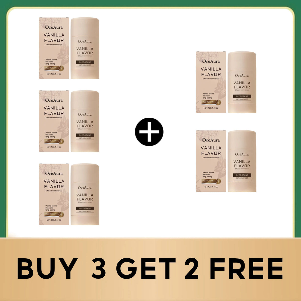 Long-Lasting Vanilla Scent Underarm Deodorant Stick