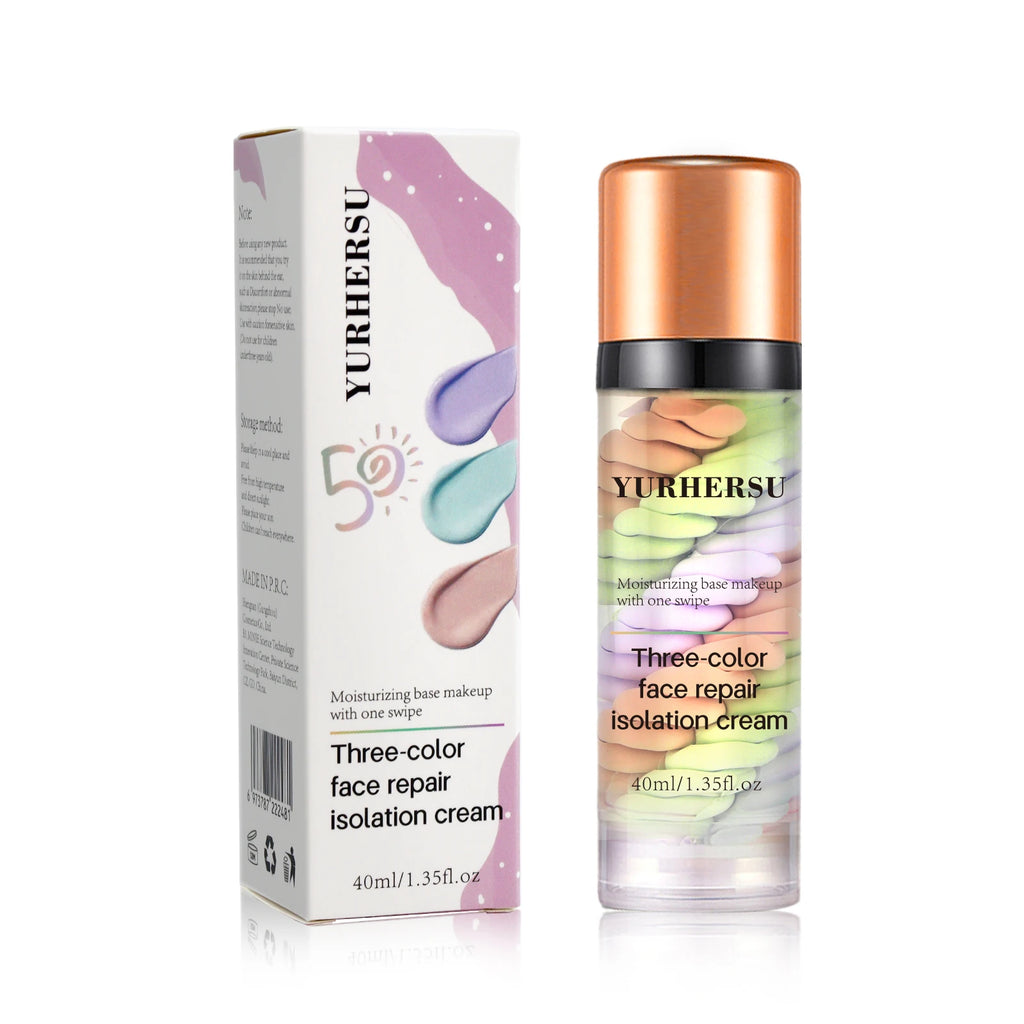 Yurhersu Three Color Face Primer Concealer Brightening Makeup Base