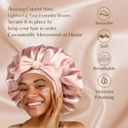 Satin Sleep Bonnet with Adjustable Long Tie for Hair Protection