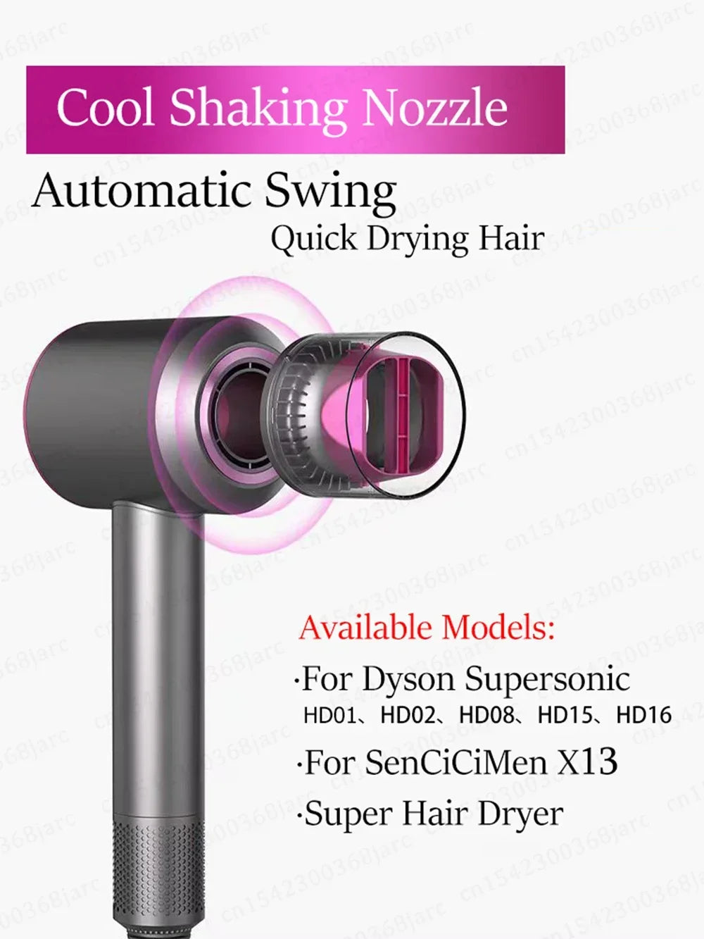 Automatic Swing Nozzle for Dyson Supersonic Hair Dryer Styling Accessory