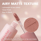 Velvet Matte Lip and Cheek Tint for Natural Makeup Look