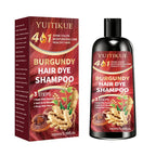 4 in 1 Burgundy Hair Dye Shampoo Natural Ginger Herbal Formula 100ml