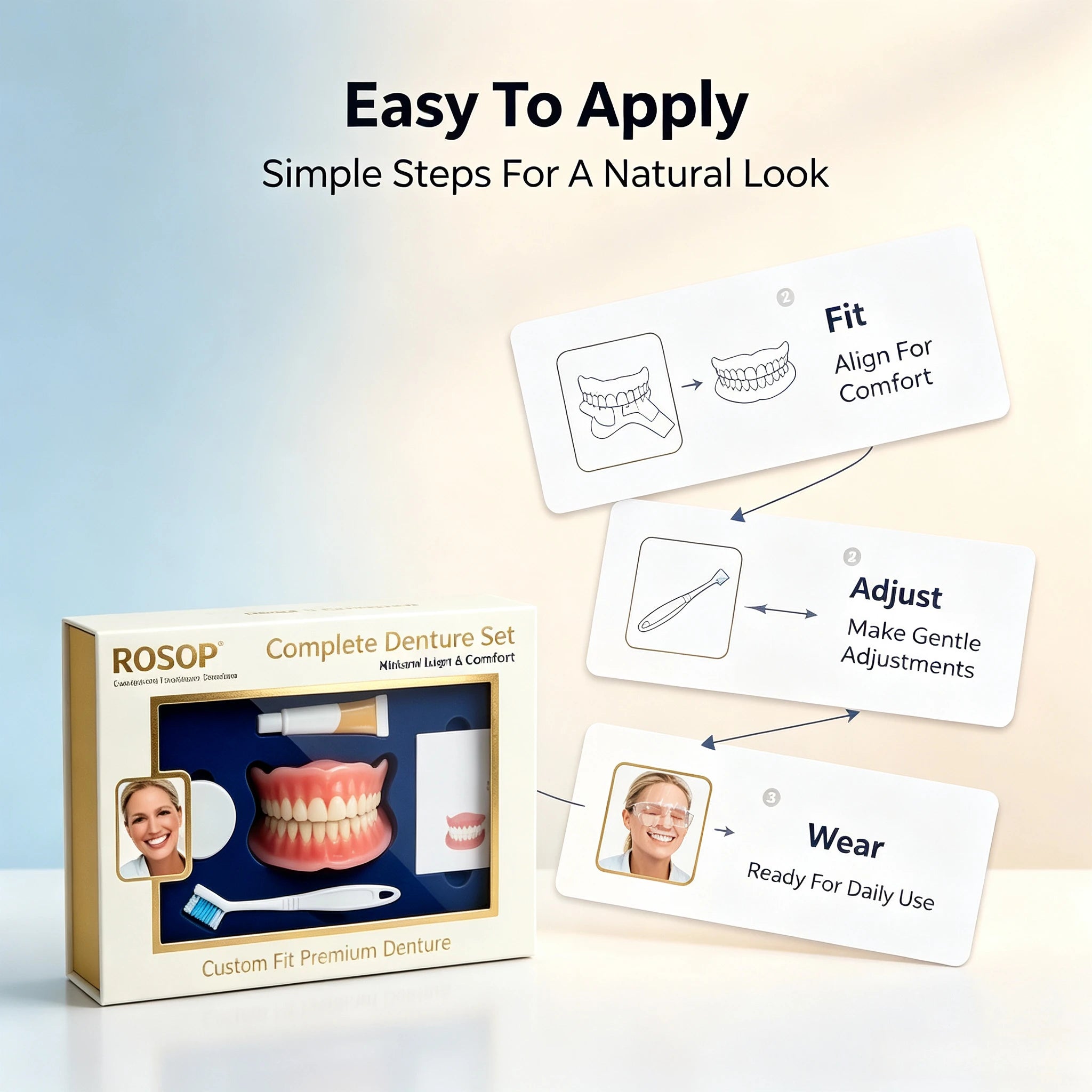 Cosmetic Denture Set for Natural Smile Makeover - 5