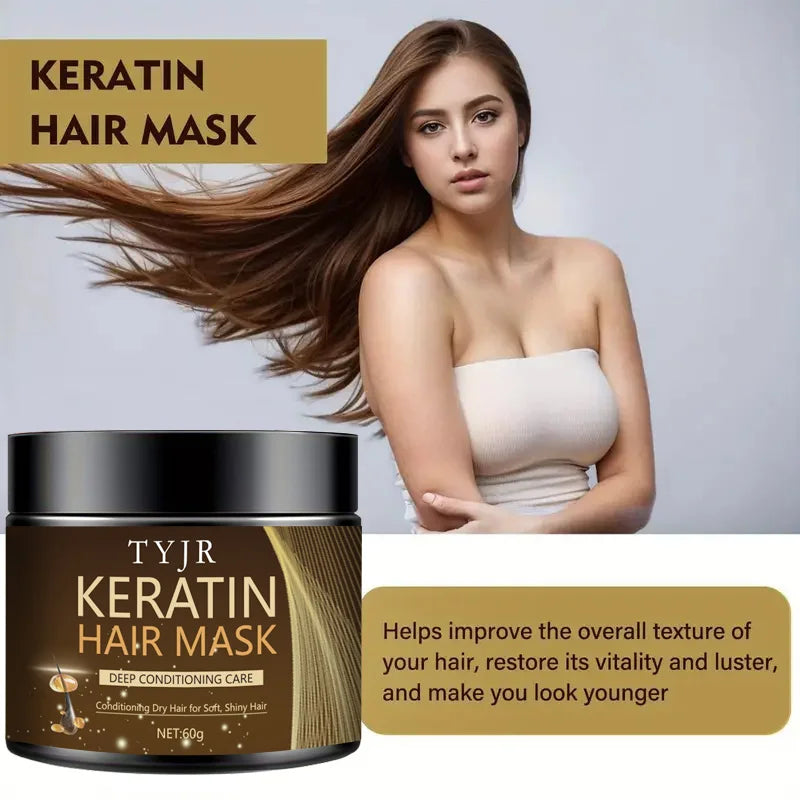 Keratin Hair Mask Deep Repair Conditioning Treatment 60g - 5