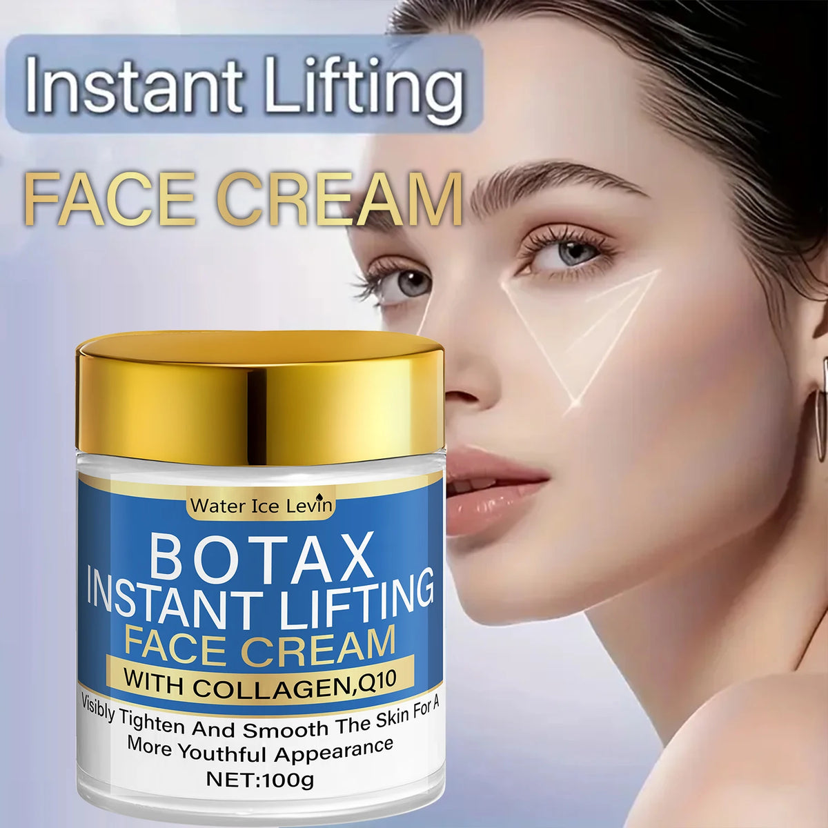 Water Ice Levin Collagen Q10 Face Cream Firming Anti Aging Moisturizer
