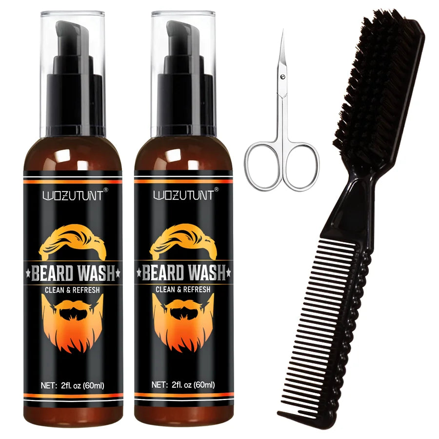 Beard Wash and Conditioner Grooming Kit for Men