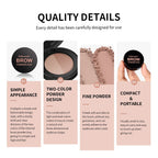 Two-Color Waterproof Eyebrow Powder Palette for Defined Brows