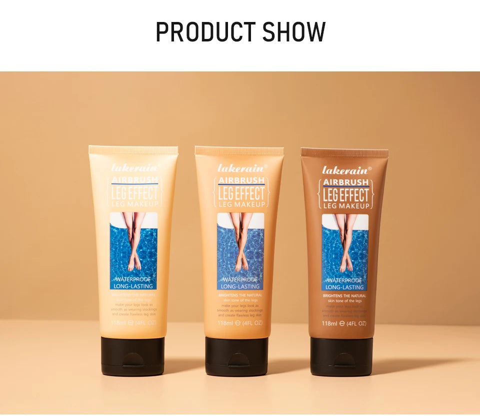 Waterproof Body Foundation and Leg Concealer with Applicator Glove