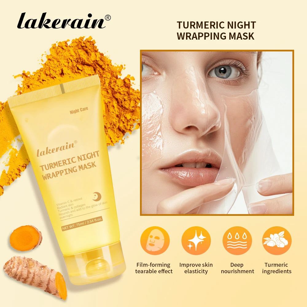 Collagen and Turmeric Overnight Wrapping Peel Off Face Mask Duo - 4