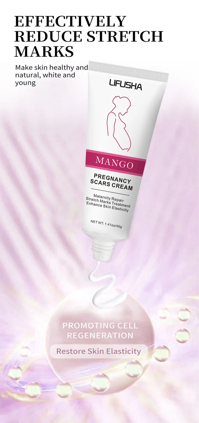Mango Stretch Mark Cream and Repair Oil for Maternity Skin Care
