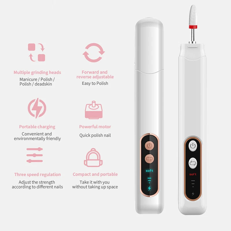 Cordless Electric Nail File and Manicure Drill Set