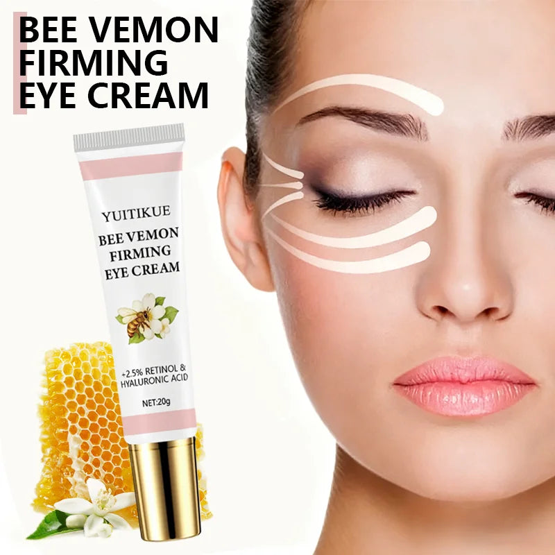 Bee Venom Firming Eye Cream Retinol Hyaluronic Acid Anti Aging Treatment - 4