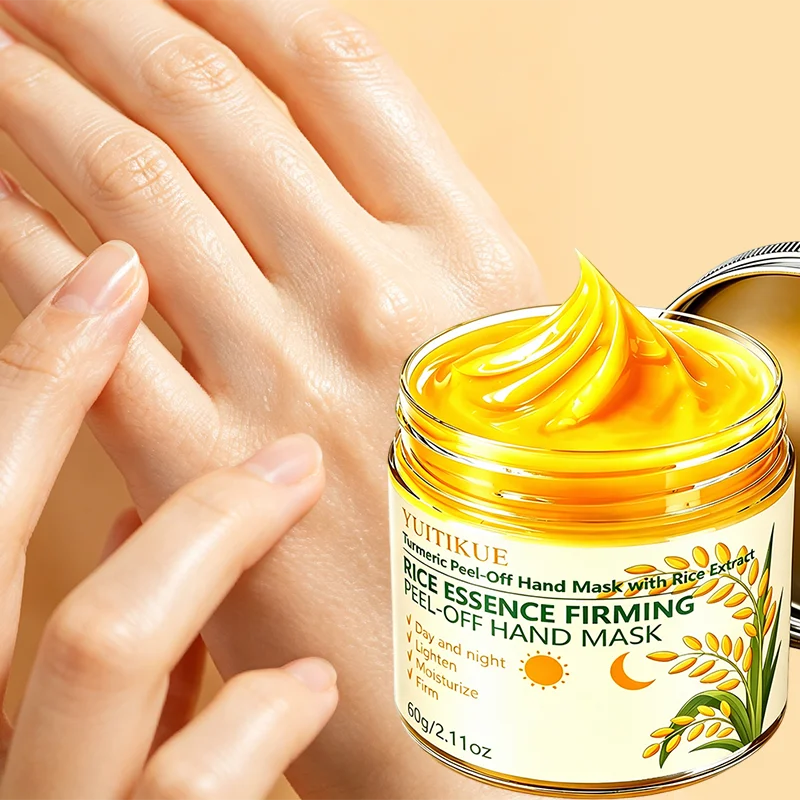 YUITIKUE Rice Essence Turmeric Peel Off Hand Mask Moisturizing Treatment - 1