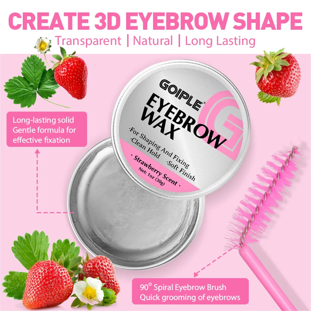 GOIPLE 3D Eyebrow Styling Wax Natural Brow Setting Gel Pomade