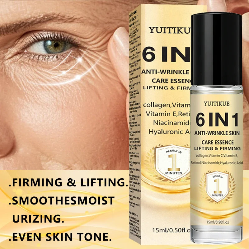 Yuitikue 6in1 Anti Wrinkle Serum Lifting Firming Face Care Essence 15ml