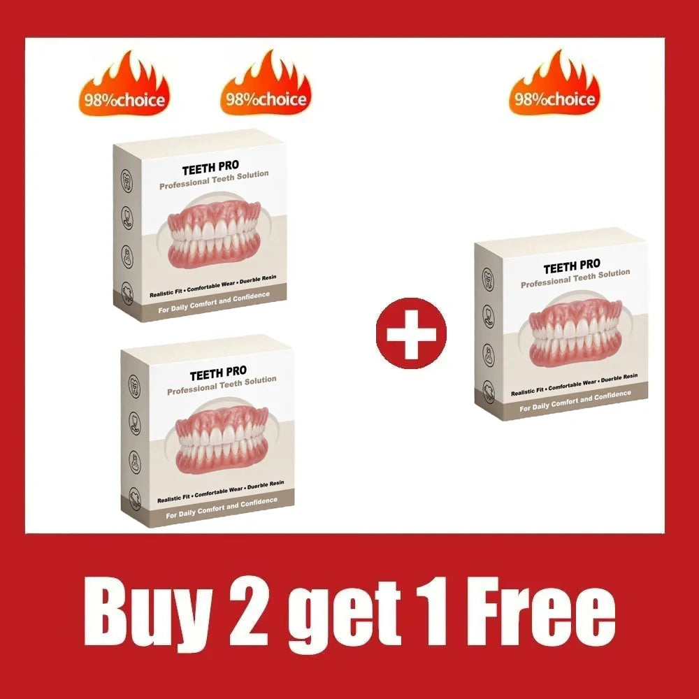 Instant Smile Comfort Veneers - Natural Fit Upper and Lower Teeth