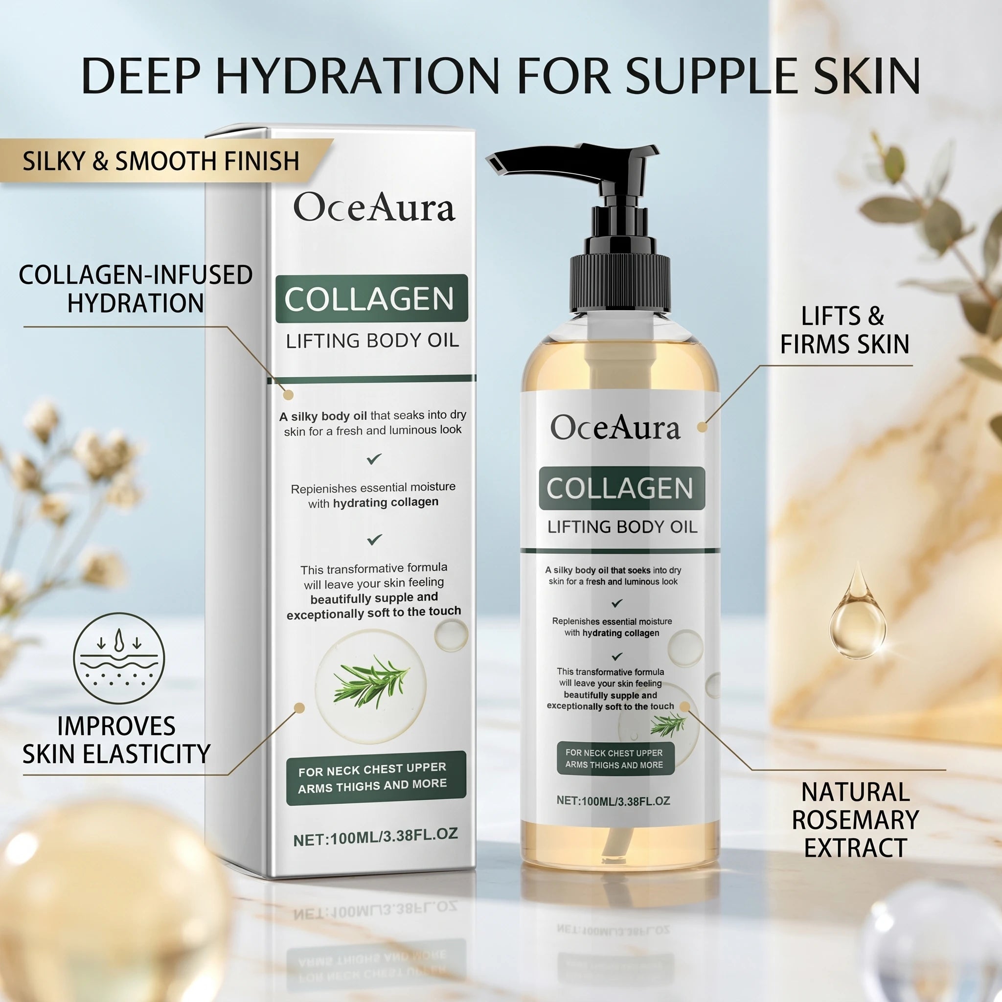 Collagen Body Firming Oil for Tightening and Hydration - 8