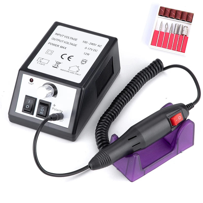 Electric Nail Drill Professional Manicure Pedicure File Set - 12