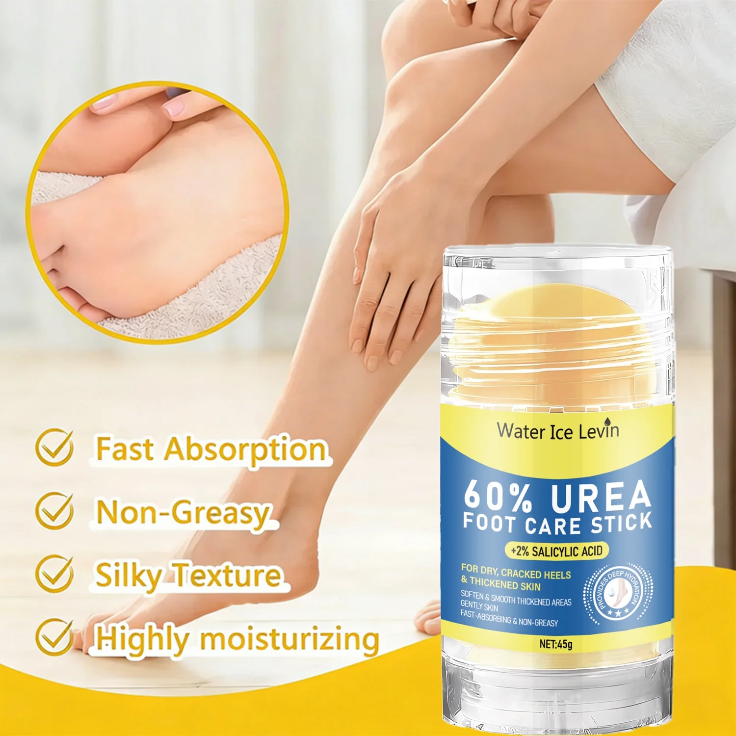 60% Urea Foot Care Stick Moisturizing Treatment for Dry Cracked Heels - 6