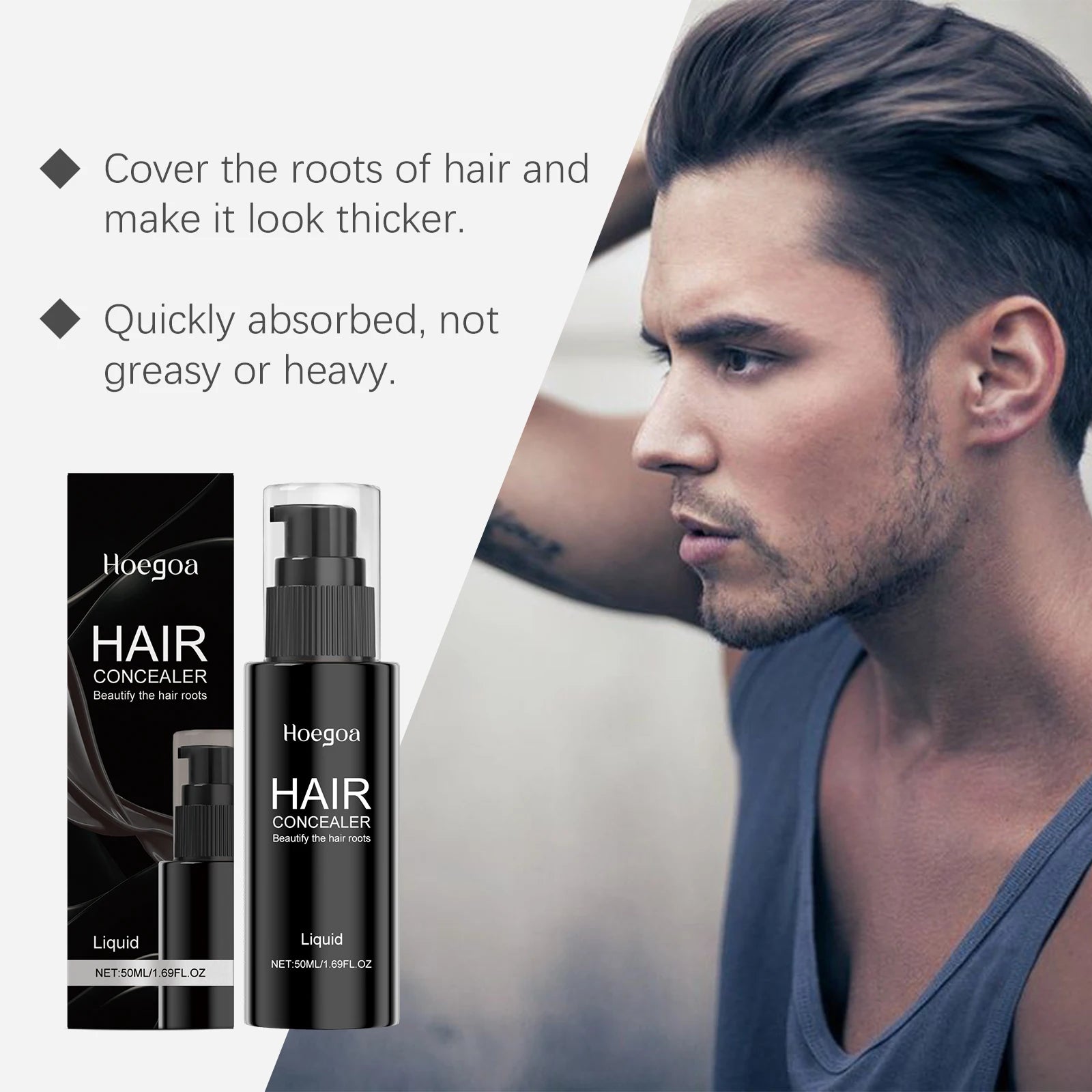 Instant Gray Hair Root Concealer and Hairline Filler - 11