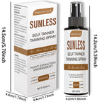 Self-Tanning Spray Sunless Bronzer for Natural Glow Face and Body