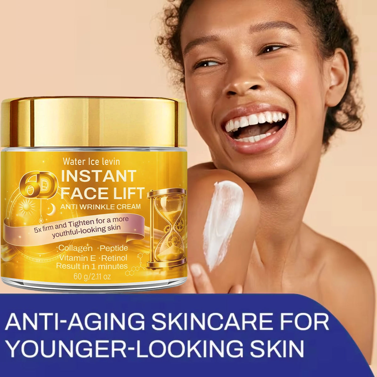 Retinol Face Cream Anti Aging Collagen Peptide Firming Moisturizer 60g
