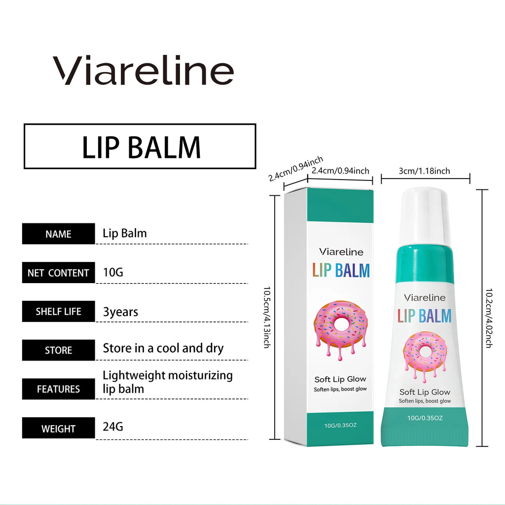 Viareline Lip Balm Moisturizing Hydrating Gloss for Soft Lips