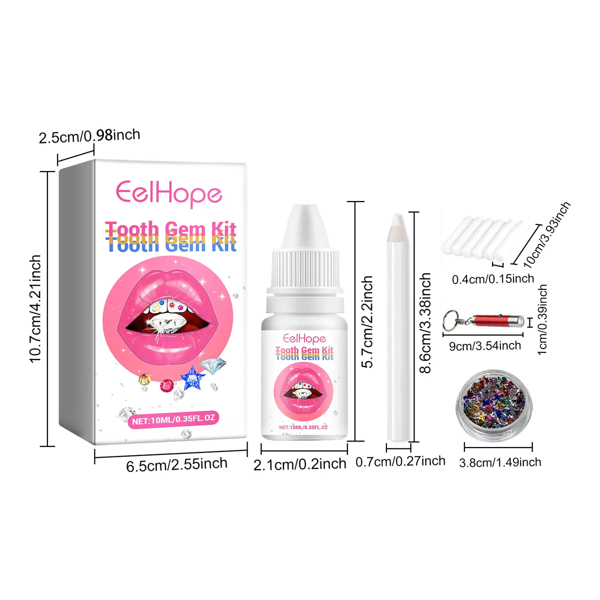 DIY Tooth Gem Kit for Sparkling Teeth Jewelry