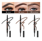 Waterproof Triangular Eyebrow Pencil with Grooming Brush
