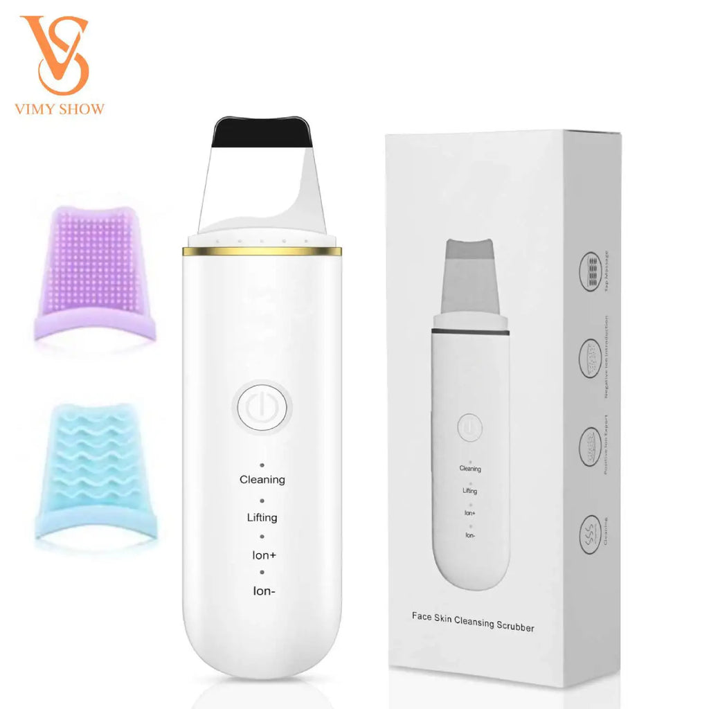 Ultrasonic Skin Scrubber and Facial Pore Cleansing Spatula