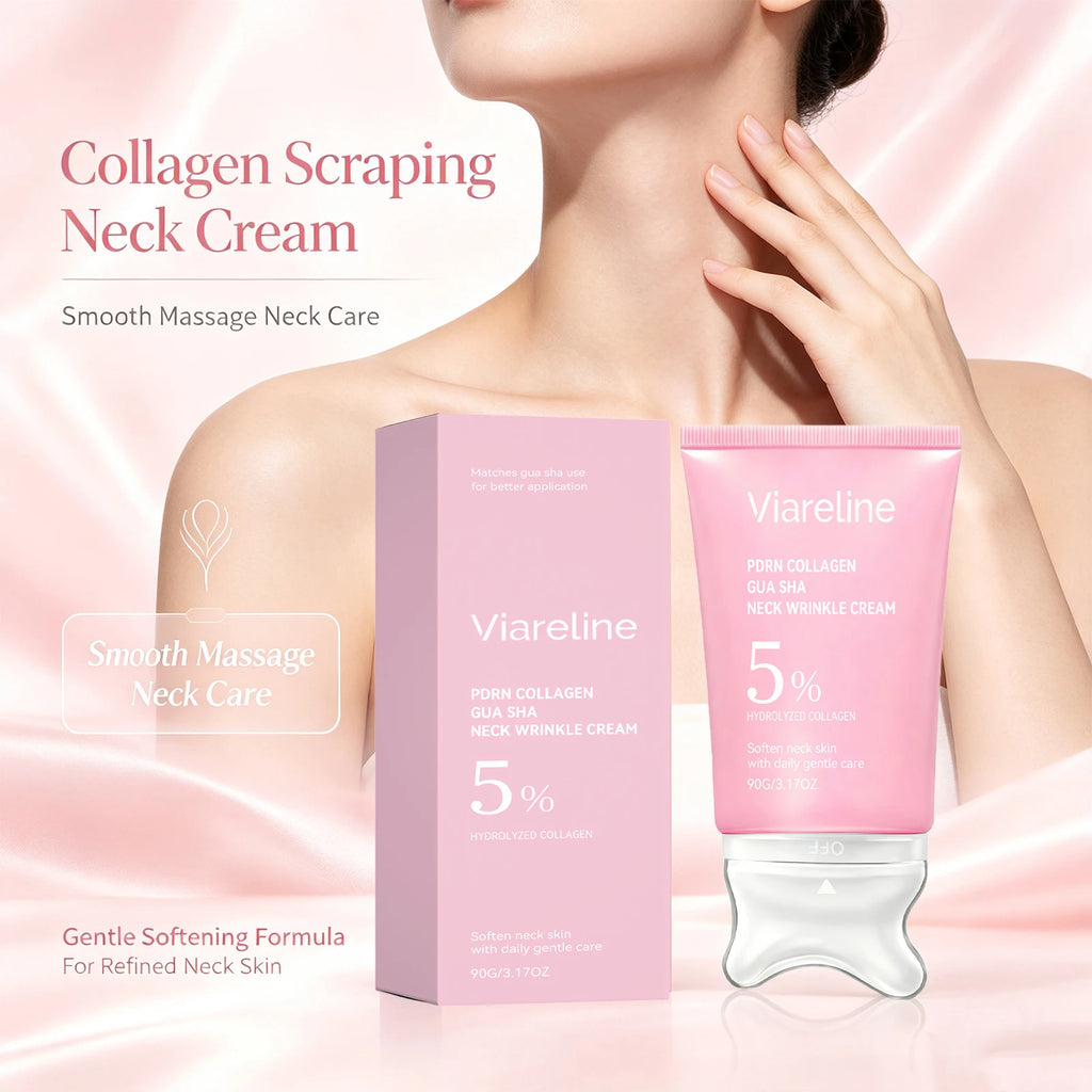 Collagen Firming Neck Cream with Gua Sha Massager