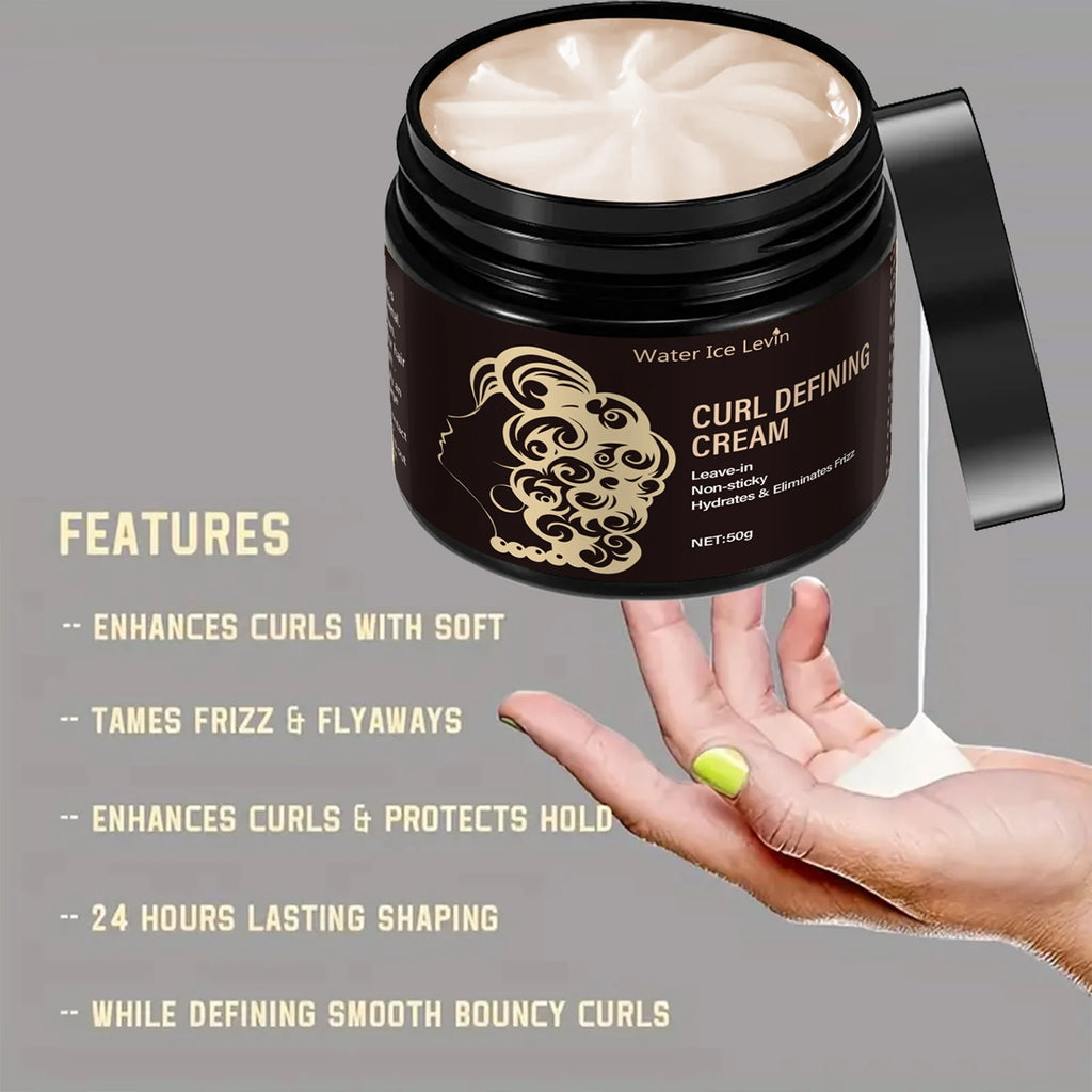 Coconut Oil Curl Defining Cream 50g Leave In Hair Moisturizer Frizz Control