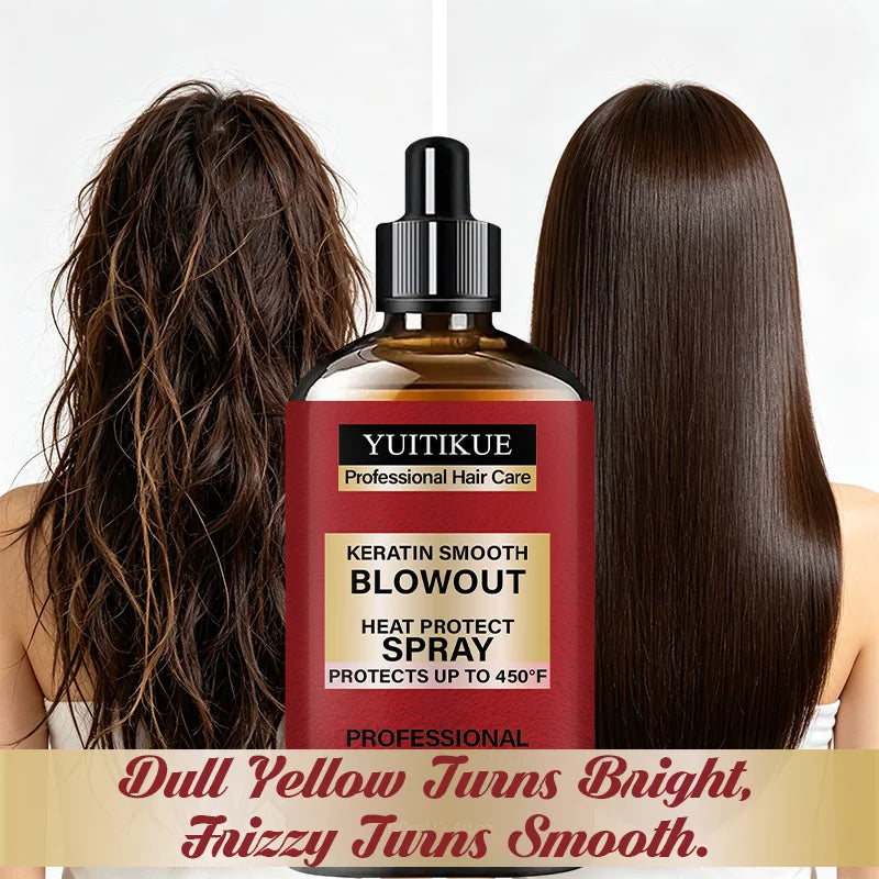 Keratin Smooth Heat Protect Hair Spray 450F Thermal Defense 100ml