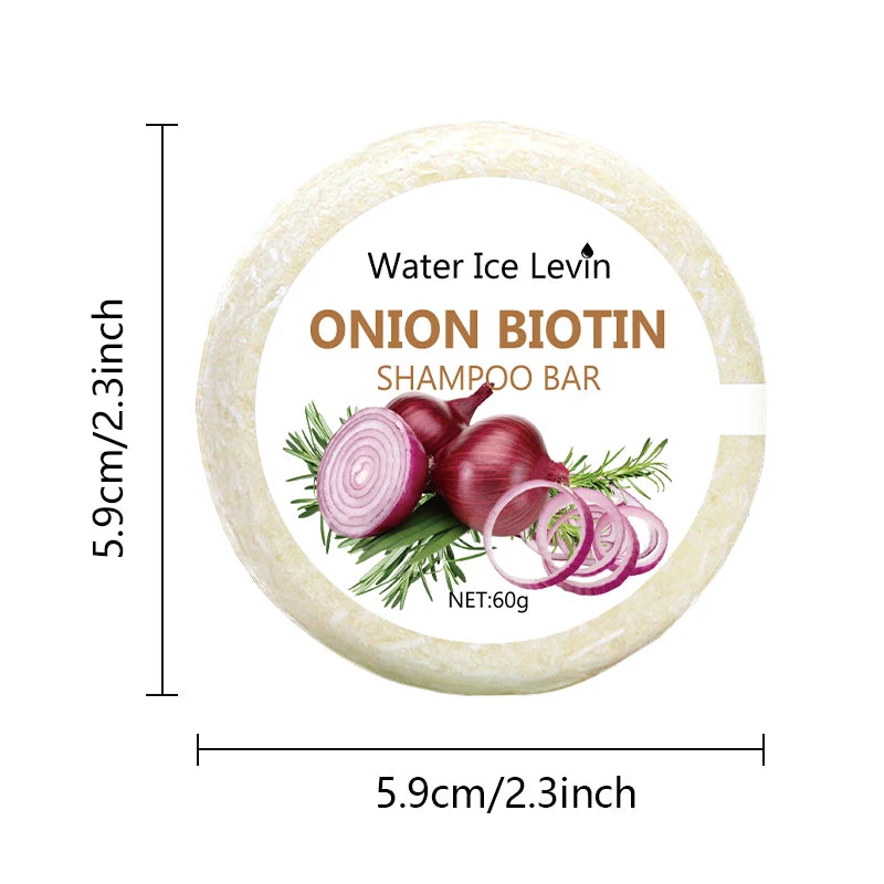 Onion and Biotin Shampoo Bar 60g for All Hair Types
