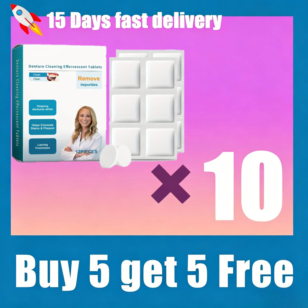 Effervescent Denture Cleaning Tablets for Deep Stain Removal