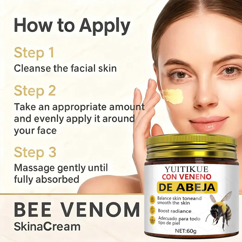 Bee Venom Anti Wrinkle Face Cream Firming Moisturizing Skin Care - 6